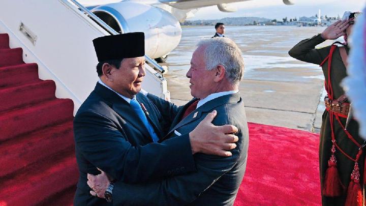 Prabowo Kembali ke Indonesia usai Kunjungan di Yordania
